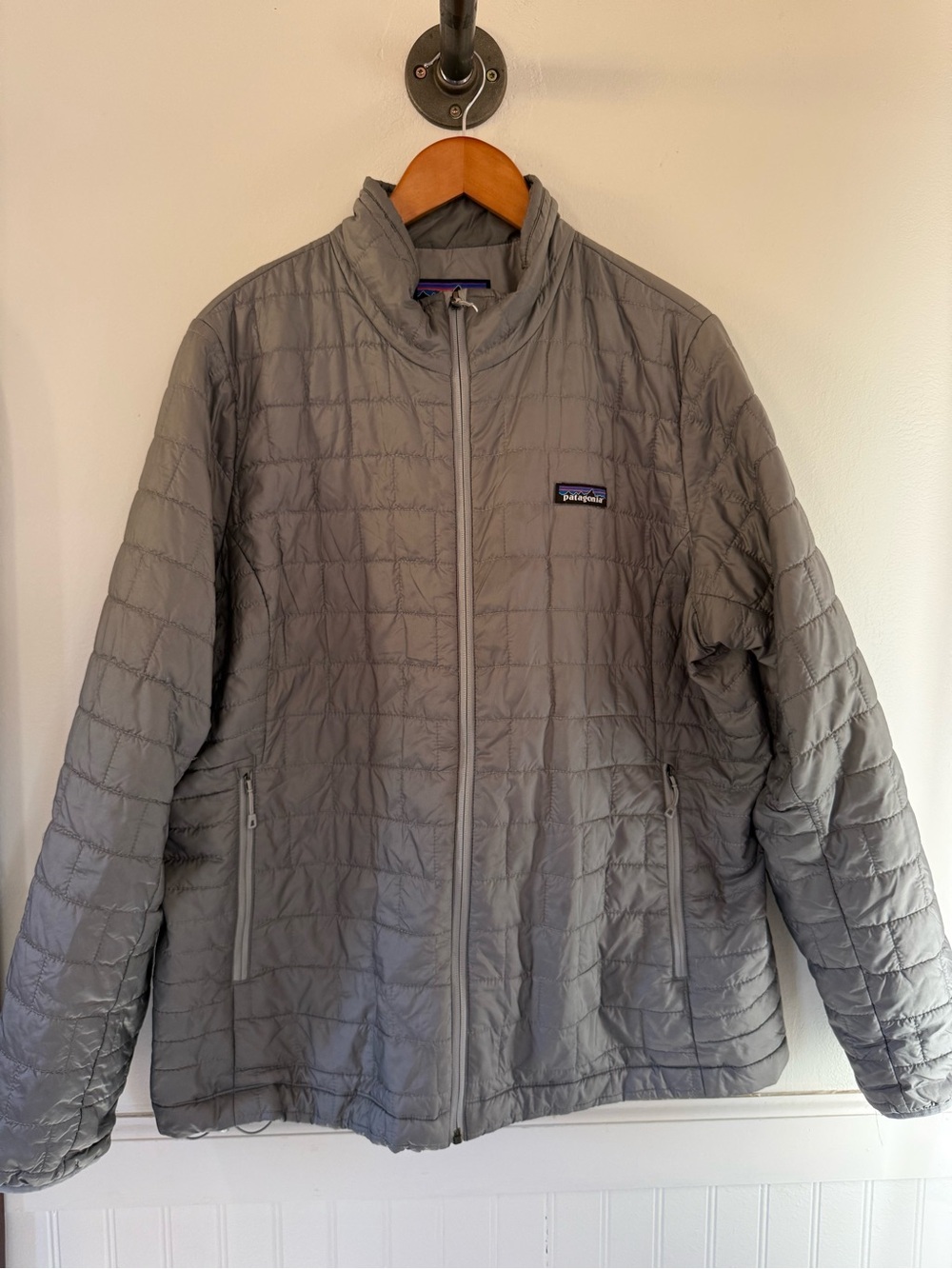Patagonia Nano Puff Jacket Womens 2XL Grey Primaloft Full Zip Puffer 84217